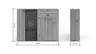 Highboard Fibra - Asteiche massiv