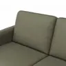 Sofa Enna - 2,5-Sitzer, Armlehne A, Leder, Olive, Kufe, Schwarz