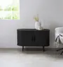 Sideboard - B ca. 120 cm, Eiche Furnier, Schwarz