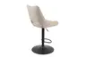 Barhocker - drehbar, höhenverstellbar, Microfaser, Beige