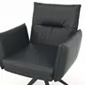Armlehnstuhl Coscino -  Leder, Schwarz