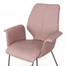 Armlehnstuhl Penthouse - Leder, Mauve, Kufen, Anthrazit