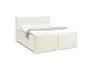 Boxspringbett SANDRIN L- Liegefläche ca. 180x200 cm, Stoff, Weiß, inkl. Stauraum und Fußteil