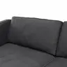 Sofa Aprino 3 - 3,5-Sitzer XXL, Dickleder, Schwarz, Armlehne Kissen