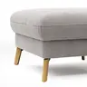 Hocker Maryville - LB ca. 74x74 cm, Stoff, Beige
