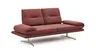 Sofa Lucero - 2,5-Sitzer inkl. Rückenlehne/Armlehne/Sitztiefe verstellbar und drehbares Sitzelement, Leder, Weinrot