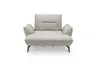 Sessel PAYTON - Loveseat inkl. Rückenneigung, Stoff, Silbergrau