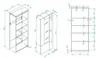 Vitrine - mit Beleuchtung, B ca. 70 cm, Salbeigrün, Eiche Evoke Nachbildung