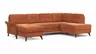 Wohnlandschaft Almyra - Longchair links, 2,5-Sitzer, Ottomane rechts, Stoff, Kupfer