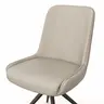 Stuhl Mis - Leder, Graubraun, Gestell, Schwarz