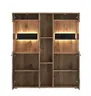 Highboard - mit Beleuchtung, Viking Eiche Nachbildung, Anthrazit