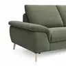 Ecksofa Gotera - 1,5-Sitzer med. + 1,5-Sitzer med. links mit Ecke und Abschlussteil rechts inkl. Rückenlehne verstellbar, Stoff, Olivgrün