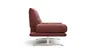 Sofa Lucero - 2,5-Sitzer inkl. Rückenlehne/Armlehne/Sitztiefe verstellbar und drehbares Sitzelement, Leder, Weinrot