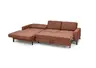 Ecksofa CALM MOVE 2.0 - Longchair links mit 2,5-Sitzer, Schlaffunktion, Feincord, Rost