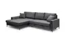 Ecksofa - Longchair links mit 3-Sitzer, Schlaffunktion, Stoff, Anthrazit