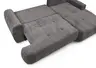 Ecksofa - 2-Sitzer mit Longchair rechts, Stoff, Steingrau