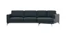 Ecksofa Oviedo - 2-Sitzer mit Ecke rechts, Leder, Dunkelblau