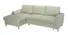 Ecksofa - Ecke links, 2-Sitzer inkl. Schlaffunktion und Bettkasten, Stoff, Creme