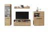 TV-Lowboard - B ca. 153 cm, Eiche Furnier geölt, Wildeiche massiv geölt