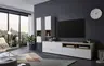 Sideboard - mit Beleuchtung, Lack Weiß