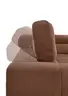 Ecksofa COLLEEN 2.0 - 2-Sitzer mit Ecke rechts, Kopfteil verstellbar, Feincord, Rost