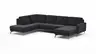 Wohnlandschaft Enna - Ecke links, 2,5-Sitzer, Longchair rechts, Stoff, Anthrazit