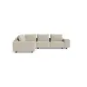 Ecksofa Sorano - Ecke links, 2-Sitzer, inkl. Relaxfunktion und motorischen Sitzvorzug, Stoff, Graubeige