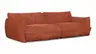 Sofa Fluffy - 4-Sitzer inkl. Rückenlehne verstellbar, Stoff, Kupfer