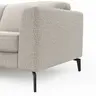 Ecksofa Rafaela 2.0 - Longchair mit 2,5-Sitzer rechts inkl. Kopfteilverstellung, Stoff, Champagner