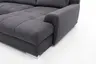 Polsterecke NANJA -  2-Sitzer, Ecke rechts inkl. Schlaffunktion mit Bettkasten, Stoff Grün