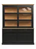 Buffetschrank Louisiana - mit Schiebetüren, teilmassiv, Schwarzgrau
