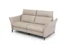 Sofa - 2,5-Sitzer, Kopfteil verstellbar, Leder, Creme