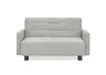 Faltsofa Easy - 2-Sitzer, ca. 140 cm inkl. Schlaffunktion/Topper/Armteil verstellbar, Stoff, Grau