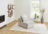 Sessel - inkl. Kissen mit Rolle, Stoff, Natur