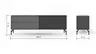 Lowboard Edge - B ca. 180 cm, Lack, Graphit