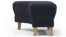 Hocker Stamford - gebogen, Links, LB ca. 89x65 cm, Stoff, Dunkelblau
