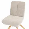 Stuhl Evania - Dreh und Relax-Funktion, niedriger Rücken, Stoff, Ecru