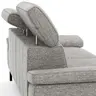 Sofa Hudson - 2,5-Sitzer inkl. Kopfteil verstellbar, Stoff, Hellgrau