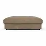 Hocker Stormy - LB ca. 110x110 cm, Stoff, Rauchbraun