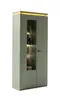 Vitrine - mit Beleuchtung, B ca. 88 cm, Salbeigrün, Eiche Evoke Nachbildung