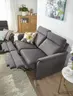 Sofa Arima H - 2-Sitzer inkl. Relaxfunktion (motorisch), Stoff, Dunkelbraun