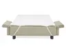 Faltsofa Easy - 2-Sitzer, ca. 140 cm inkl. Schlaffunktion/Topper/Armteil verstellbar, Stoff, Taupe