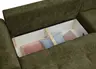 Ecksofa - Longchair links mit 2-Sitzer, Stoff, Olivegrün