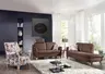 Sofa - Recamiere Links, Stoff, Braun