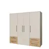  Drehtürenschrank FATHIE- B ca. 206 cm, Sand, Eiche Dekor