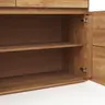 Highboard Hillsboro - inkl. Beleuchtung, Wildeiche natur, geölt