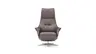 Relaxsessel Girona - Relaxfunktion (motorisch), Leder, Dunkelgrau
