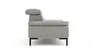 Sofa Hudson - 2,5-Sitzer inkl. Kopfteil verstellbar, Stoff, Hellgrau
