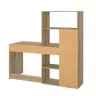 Schreibtisch - LB ca. 163x60 cm, Eiche Struktur Nachbildung, Weiß