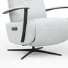 TV-Sessel Lima - Größe M, Relaxfunktion motorisch, Leder, Eisblau